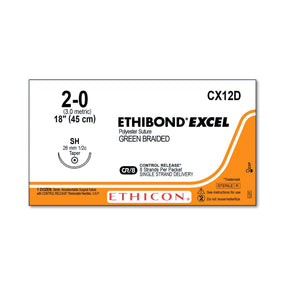 ETHICON Taper Point Ethibond Excel Suture CX12D 12 Each-MDL-ETHCX12D