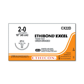 ETHICON Taper Point Ethibond Excel Suture CX22D 12 Each-MDL-ETHCX22D