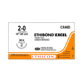 ETHICON Taper Point Ethibond Excel Suture CX46D 12 Each-MDL-ETHCX46D