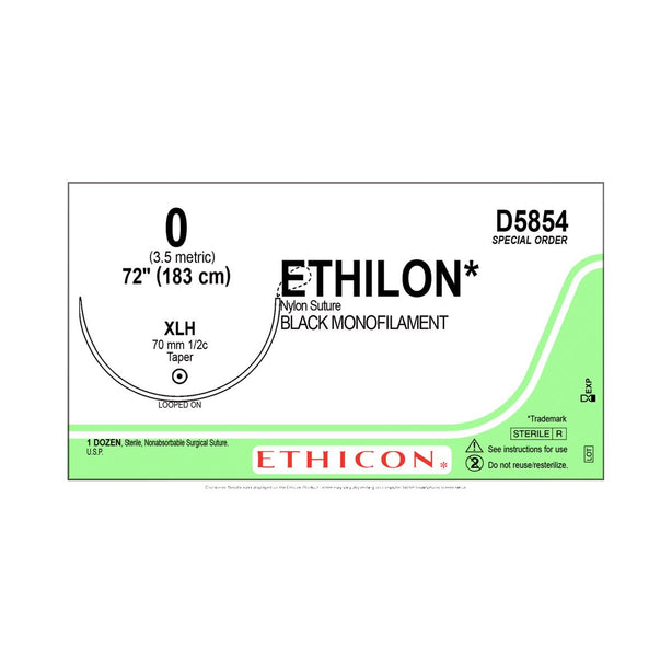 ETHICON Ethicon Ethilon Sutures D5854 12 Each - MDL-ETHD5854
