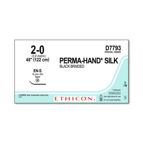 ETHICON Ethicon Hand-Braided Silk Sutures D7793 36 Each - MDL-ETHD7793