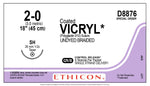 ETHICON Coated Vicryl Plus Sutures D8876 12 Each - MDL-ETHD8876