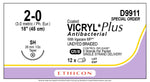 ETHICON Coated Vicryl Plus Sutures D9911 12 Each - MDL-ETHD9911