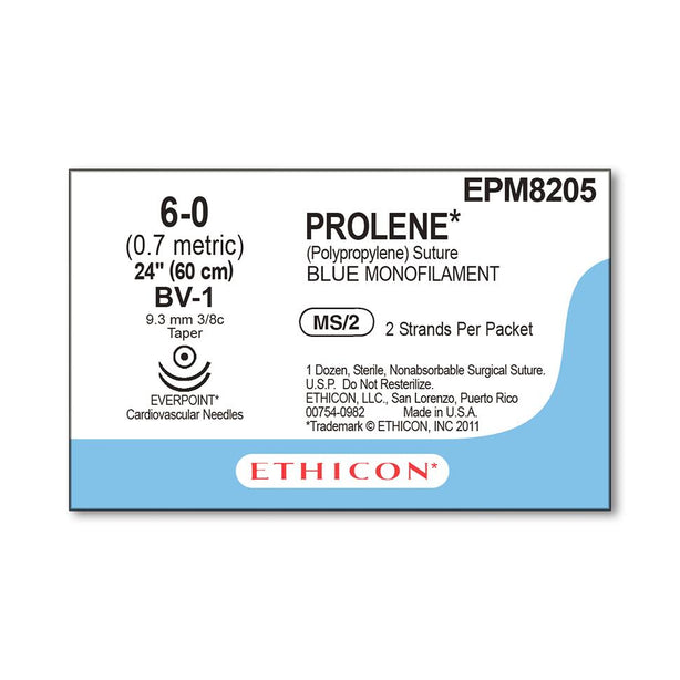 Ethicon Prolene Polypropylene Suture EPM8205 - 12.0 Each