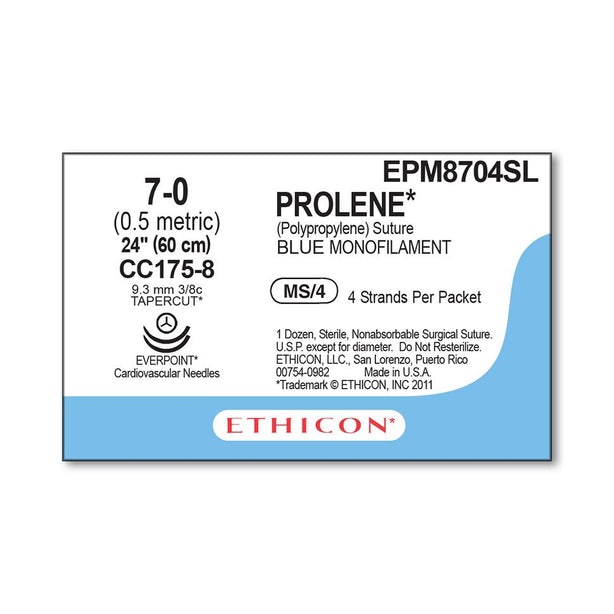 Ethicon Prolene Polypropylene Suture EPM8704SL - 12.0 Each