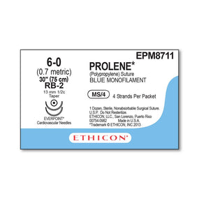 Ethicon Prolene Polypropylene Suture EPM8711 - 12.0 Each