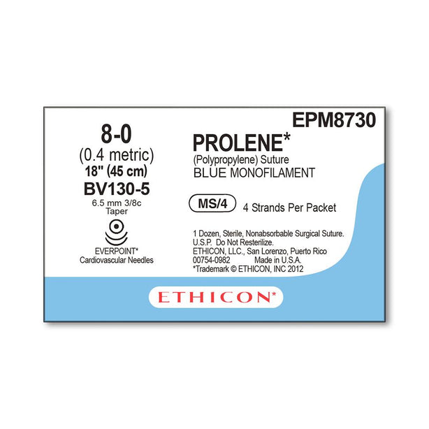 Ethicon Prolene Polypropylene Suture EPM8730 - 12.0 Each