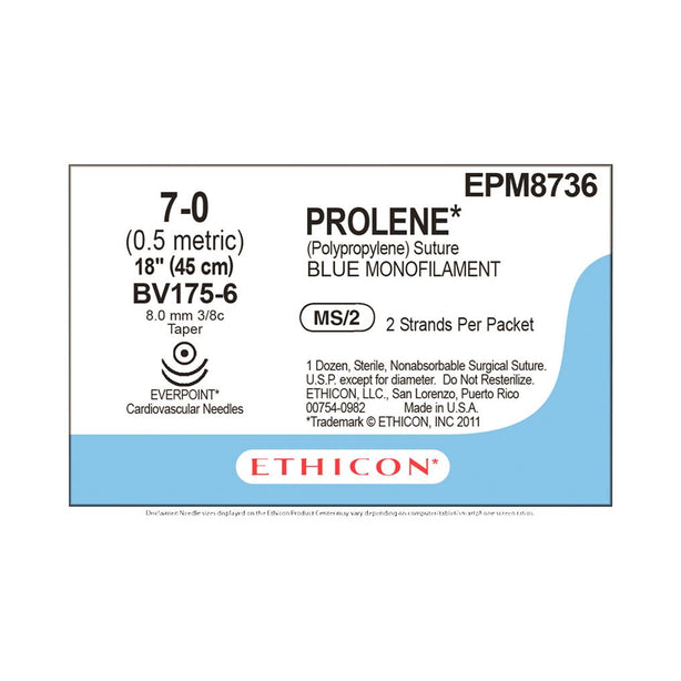 Ethicon Prolene Polypropylene Suture EPM8736 - 12.0 Each