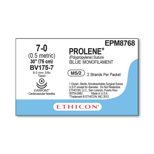 Ethicon Prolene Polypropylene Suture EPM8768 - 12.0 Each