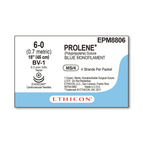 Ethicon Prolene Polypropylene Suture EPM8806 - 12.0 Each