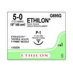 ETHICON Precision Point Nonabsorbable Nylon Monofilament Sutures G695G 12 Each - MDL-ETHG695G
