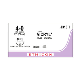 Ethicon Taper Point Vicryl Synthetic Absorbable Sutures J310H - 36.0 Each - MDL-ETHJ310H