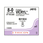 Ethicon Taper Point Vicryl Synthetic Absorbable Sutures J401G - 12.0 Each