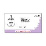 Ethicon Taper Point Vicryl Synthetic Absorbable Sutures J437H - 36.0 Each - MDL-ETHJ437H