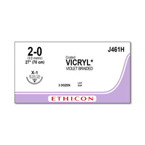 Ethicon Reverse Cutting VICRYL Absorbable Sutures J461H - 36.0 Each - MDL-ETHJ461H