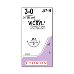 Ethicon Reverse Cutting VICRYL Absorbable Sutures J471H - 36.0 Each - MDL-ETHJ471H