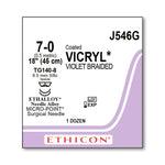 Ethicon Micropoint Spatula Vicryl Absorbable Sutures J546G - 12.0 Each - MDL-ETHJ546G
