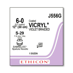 ETHICON Coated Vicryl (polyglactin 910) Suture b J556G 12 Each-MDL-ETHJ556G