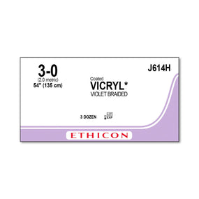Ethicon Coated Vicryl Absorbable Sutures J614H - 36.0 Each - MDL-ETHJ614H