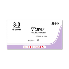 Ethicon Coated Vicryl Absorbable Sutures J644H - 36.0 Each - MDL-ETHJ644H