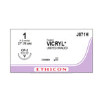 Ethicon Reverse Cutting VICRYL Absorbable Sutures J871H - 36.0 Each - MDL-ETHJ871H