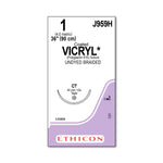 Ethicon Taper Point Vicryl Synthetic Absorbable Sutures J959H - 36.0 Each