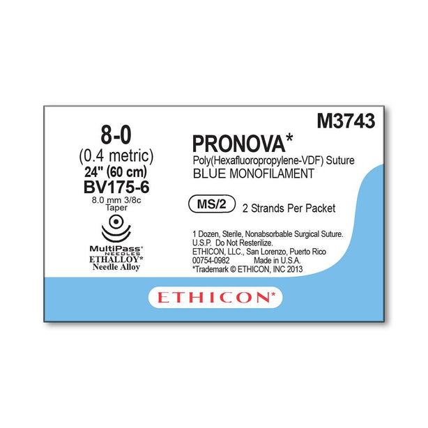 Pronova Nonabsorbable Sutures - M3743 - 12 Each - MDL-ETHM3743