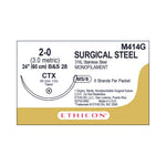 Ethicon Taper-Point Stainless-Steel Nonabsorbable Sutures M414G - 12.0 Each - MDL-ETHM414G