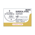 Ethicon Sternum Stainless-Steel Nonabsorbable Sutures M436G - 12.0 Each - MDL-ETHM436G