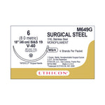 Tapercut Stainless-Steel Nonabsorbable Sutures - M649G - 12 Each - MDL-ETHM649G