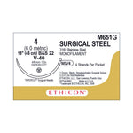 Tapercut Stainless-Steel Nonabsorbable Sutures - M651G - 12 Each - MDL-ETHM651G