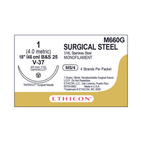 Tapercut Stainless-Steel Nonabsorbable Sutures - M660G - 12 Each - MDL-ETHM660G
