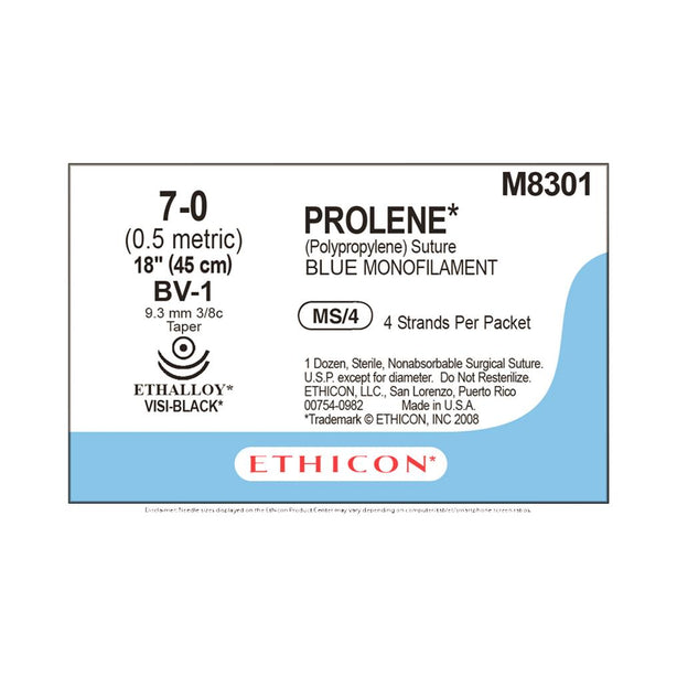 Ethicon Prolene Polypropylene Suture M8301 - 12.0 Each