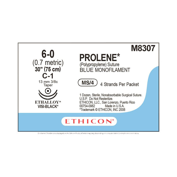 Ethicon Prolene Polypropylene Suture M8307 - 12.0 Each