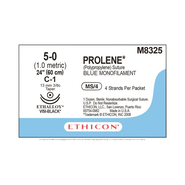 Ethicon Prolene Polypropylene Suture M8325 - 12.0 Each