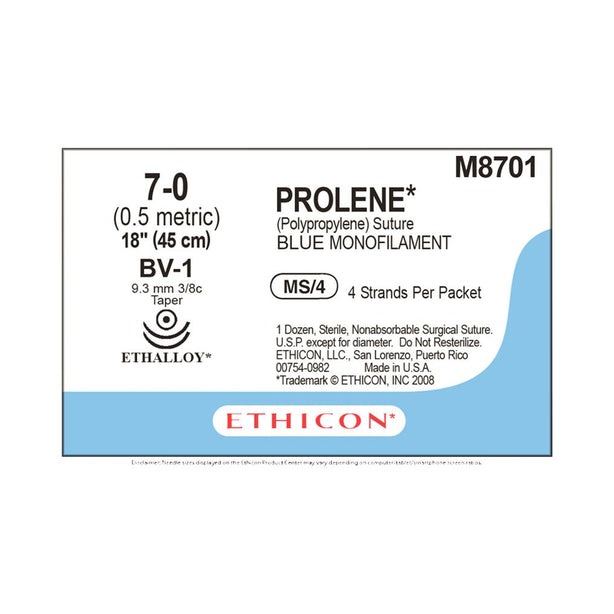Ethicon Prolene Polypropylene Suture M8701 - 12.0 Each