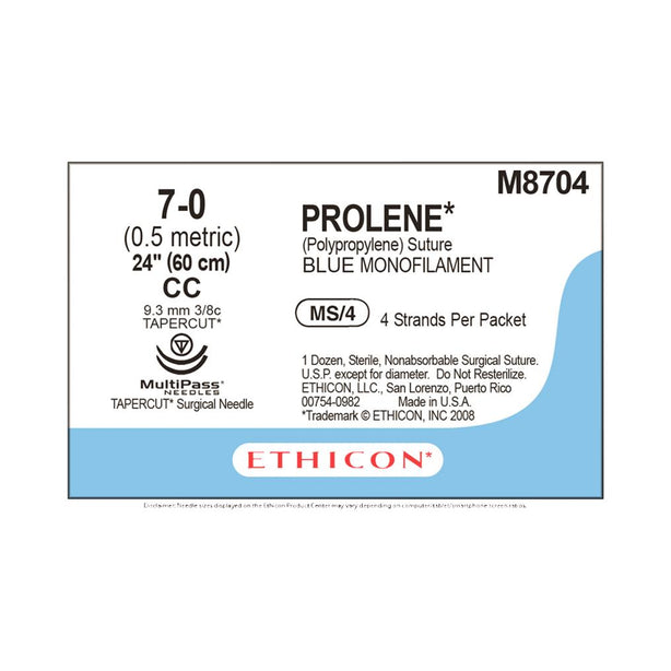 Ethicon Prolene Polypropylene Suture M8704 - 12.0 Each