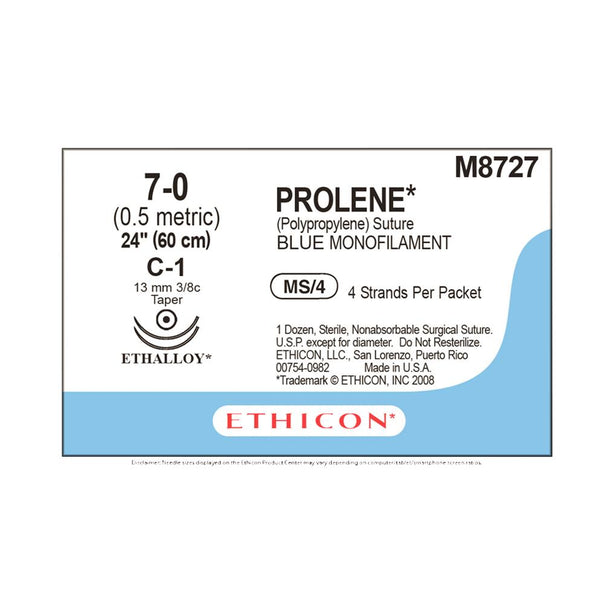 Ethicon Prolene Polypropylene Suture M8727 - 12.0 Each