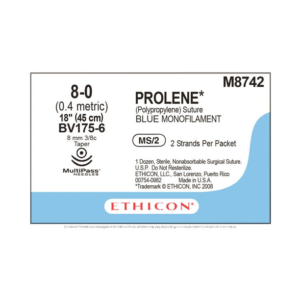 Ethicon Prolene Polypropylene Suture M8742 - 12.0 Each
