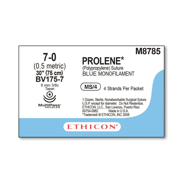 Ethicon Prolene Polypropylene Suture M8785 - 12.0 Each