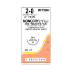 Reverse Cut Monocryl Plus Antibacterial Absorbable Sutures - MCP266H - 36 Each - MDL-ETHMCP266H