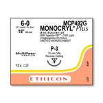 ETHICON Precision Point MONOCRYL Plus Absorbable Sutures MCP492G 12 Each-MDL-ETHMCP492G