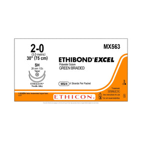ETHICON Taper Point Ethibond Excel Suture MX563 12 Each-MDL-ETHMX563