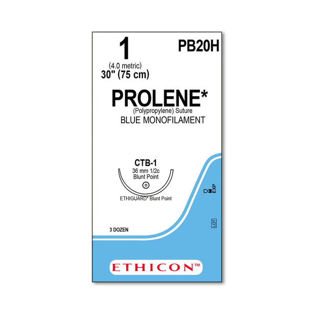 Ethicon Prolene Polypropylene Suture PB20H - 36.0 Each