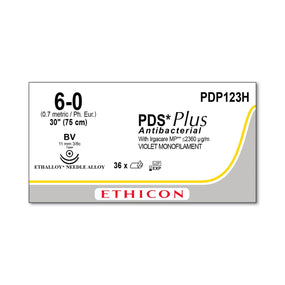 Ethicon Taper Point PDS Plus Antibacterial Absorbable Sutures PDP123H - 36.0 Each