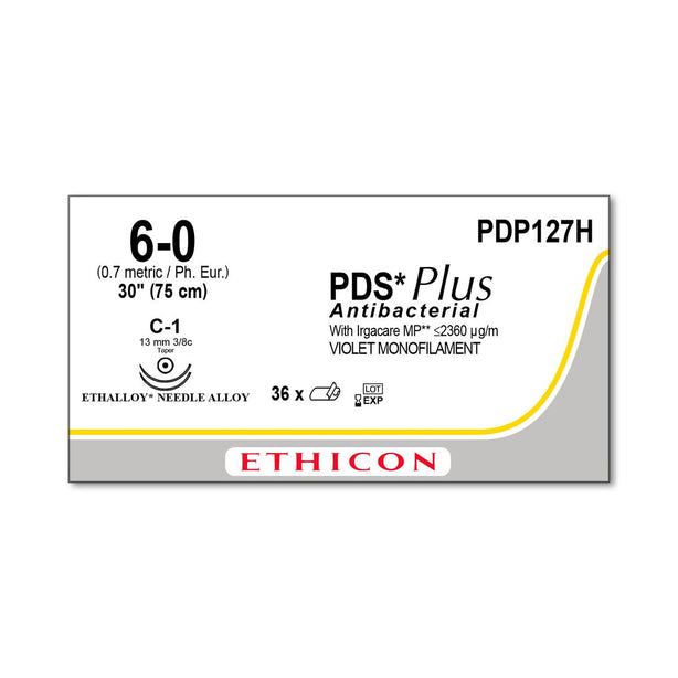 Ethicon Taper Point PDS Plus Antibacterial Absorbable Sutures PDP127H - 36.0 Each - MDL-ETHPDP127H