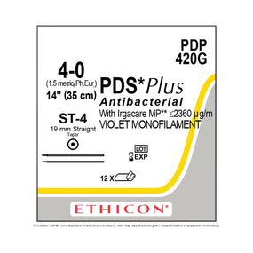 Endoscopic PDS Plus Antibacterial Absorbable Sutures - PDP420G - 12 Each - MDL-ETHPDP420G