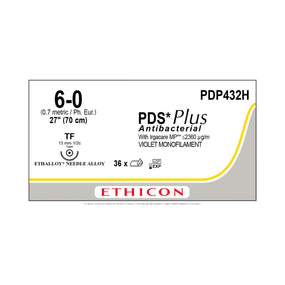 Ethicon Taper Point PDS Plus Antibacterial Absorbable Sutures PDP432H - 36.0 Each - MDL-ETHPDP432H