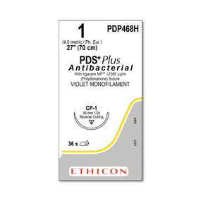 ETHICON Reverse Cutting PDS Plus Antibacterial Sutures PDP468H 36 Each-MDL-ETHPDP468H
