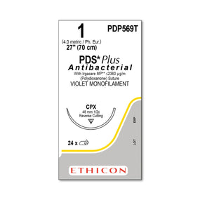 ETHICON Reverse Cutting PDS Plus Antibacterial Sutures PDP569T 24 Each-MDL-ETHPDP569T